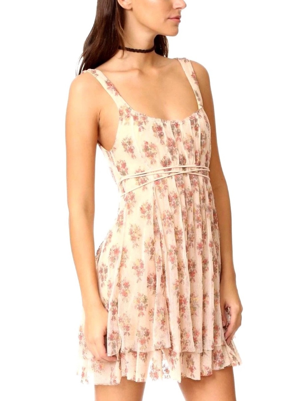 NWT* Free People Natural Heart It Races Stretch Mini Dress